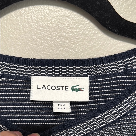 Lacoste Blue Crewneck Sweater Fine Knit Classic - Picture 2 of 6